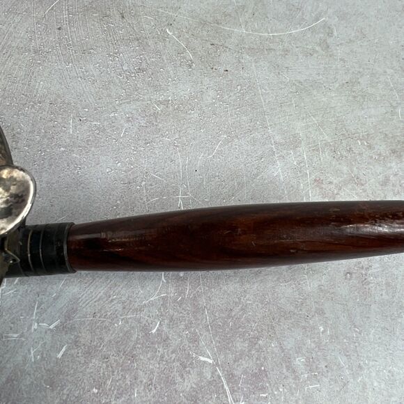 Vtg Italy Silent Butler Crumb Catcher Ash Tray Wood Handle El De Uberti - Picture 7 of 9